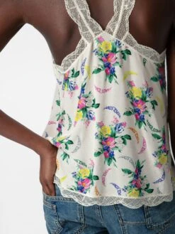 Zadig & Voltaire Chou Camisole Mastic -Zadig & Voltaire Clothing WWCR00239 MASTIC BACK