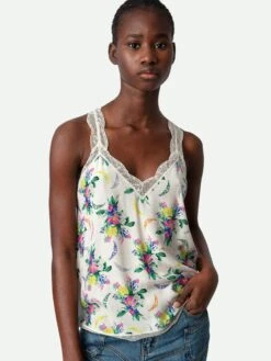 Zadig & Voltaire Chou Camisole Mastic -Zadig & Voltaire Clothing WWCR00239 MASTIC HOVER