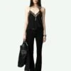 Zadig & Voltaire Christy Diamanté Silk Camisole Black -Zadig & Voltaire Clothing WWCR00247 NOIR SHOOTING 668d03672f7f4
