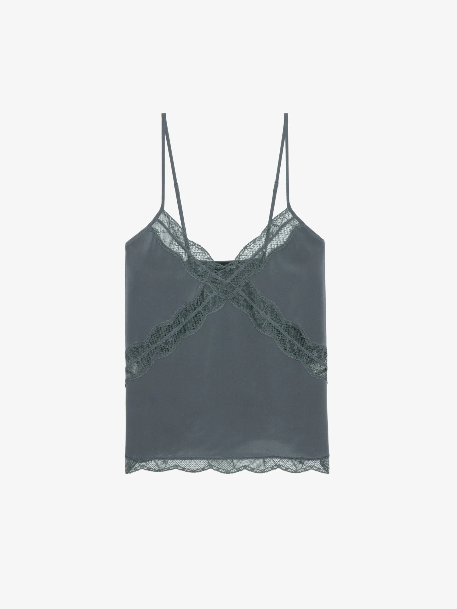 Zadig & Voltaire Cishi Silk Camisole Vert De Gris 8 Zadig & Voltaire Cishi Silk Camisole Vert De Gris - Image 6