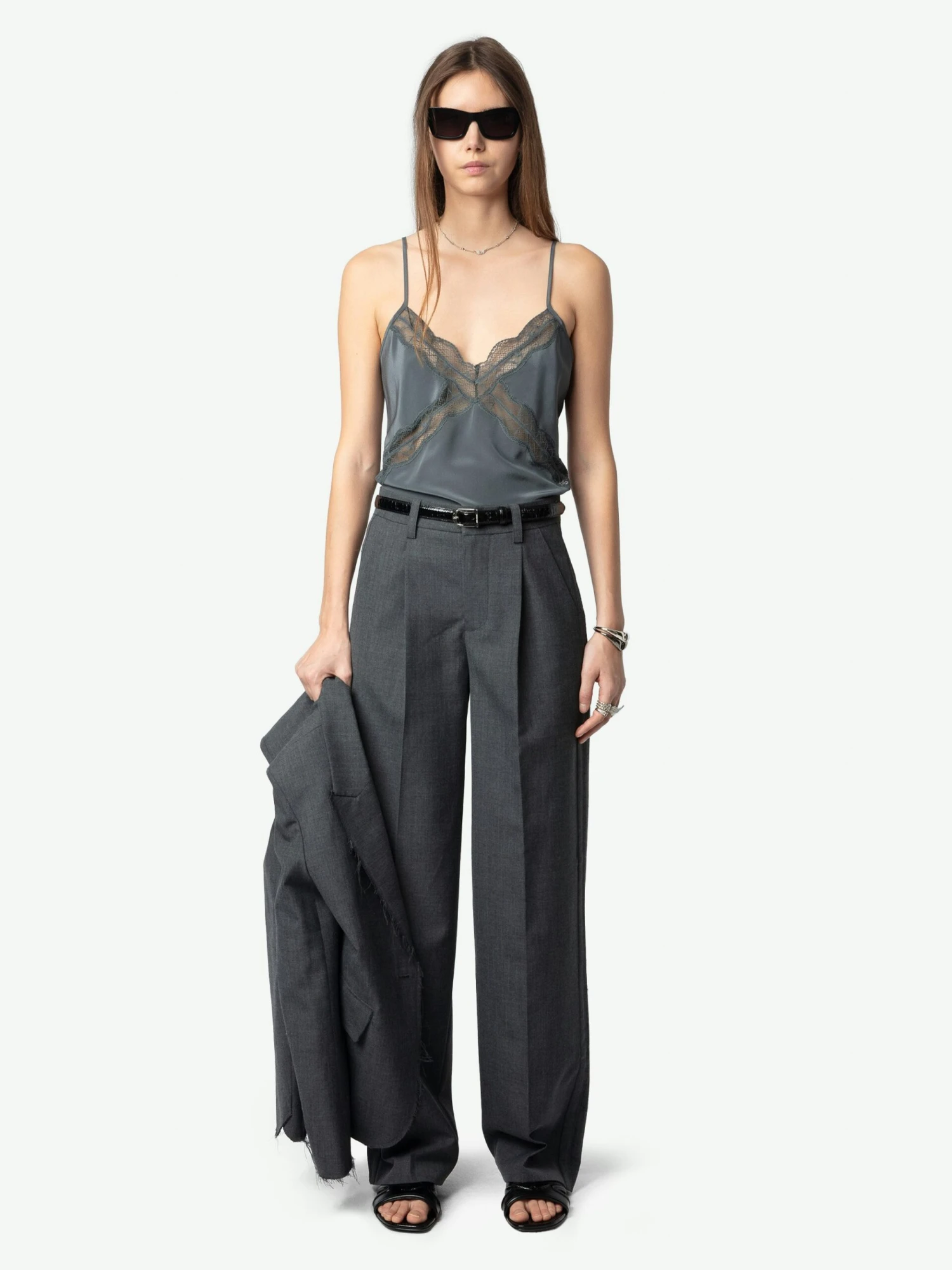 Zadig & Voltaire Cishi Silk Camisole Vert De Gris 3 Zadig & Voltaire Cishi Silk Camisole Vert De Gris