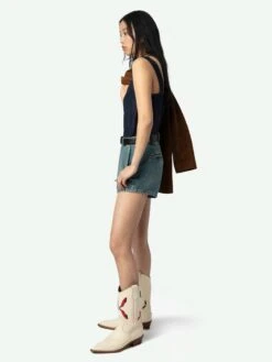 Zadig & Voltaire Celite Navy Lace Camisole Encre -Zadig & Voltaire Clothing WWCR01264 ENCRE ADDI 3 67bed5ef66374