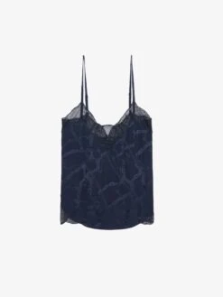 Zadig & Voltaire Cyoko Silk Camisole Encre -Zadig & Voltaire Clothing WWCR01267 ENCRE PACKSHOT 6728b4220527a