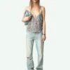 Zadig & Voltaire Cyoko Floral Camisole Mist -Zadig & Voltaire Clothing WWCR01270 MIST SHOOTING 6763e76879f5b