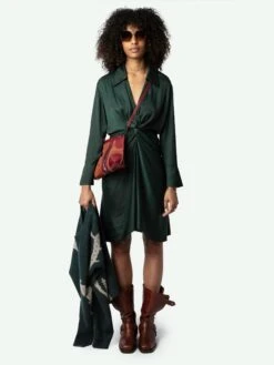 Zadig & Voltaire Rozo Satin Dress Peaks