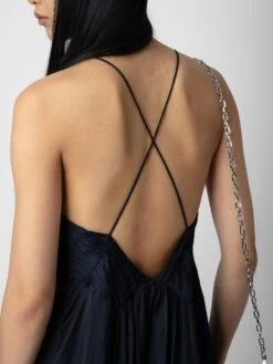 Zadig & Voltaire Rayonne Satin Dress Encre -Zadig & Voltaire Clothing WWDR01076 ENCRE ADDI 1