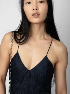Zadig & Voltaire Rayonne Satin Dress Encre -Zadig & Voltaire Clothing WWDR01076 ENCRE ADDI 2