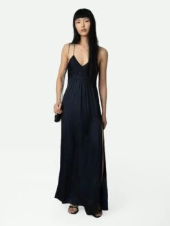 Zadig & Voltaire Rayonne Satin Dress Encre