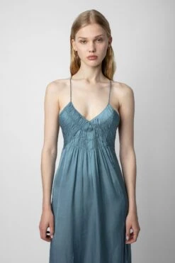 Zadig & Voltaire Rayonne Satin Dress Tonnerre -Zadig & Voltaire Clothing WWDR01076 TONNERRE 8