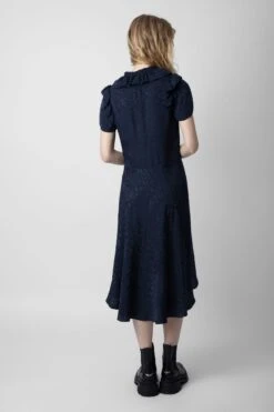 Zadig & Voltaire Roberty Jacquard Leopard Dress Encre -Zadig & Voltaire Clothing WWDR01246 ENCRE 4