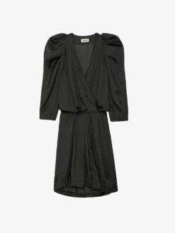 Zadig & Voltaire Ruz Satin Dress Slate -Zadig & Voltaire Clothing WWDR01316 SLATE PACKSHOT 2