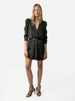 Zadig & Voltaire Ruz Satin Dress Slate