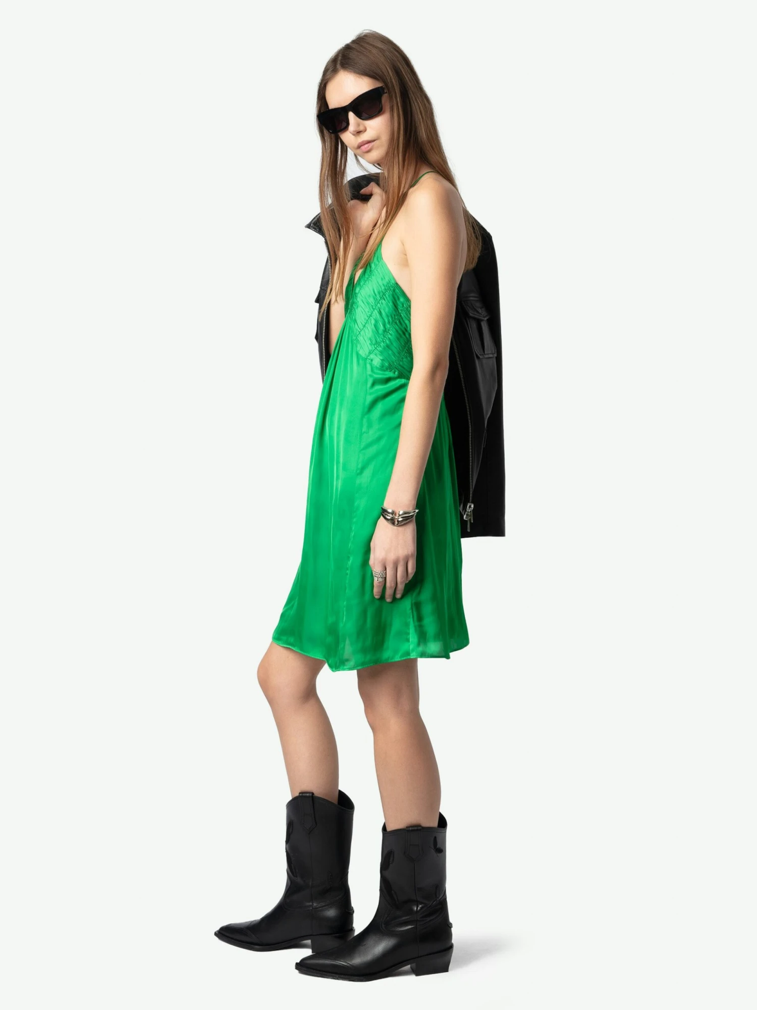 Zadig & Voltaire Rayonna Satin Dress Gazon 7 Zadig & Voltaire Rayonna Satin Dress Gazon - Image 5