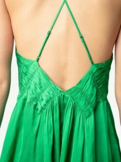 Zadig & Voltaire Rayonna Satin Dress Gazon 14 Zadig & Voltaire Rayonna Satin Dress Gazon -Zadig & Voltaire Clothing WWDR01317 GAZON HOVER 67605663a1d84