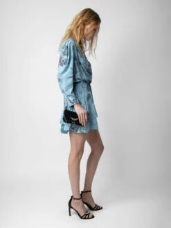 Zadig & Voltaire Rogers Silk Dress Glacier -Zadig & Voltaire Clothing WWDR01322 GLACIER ADDI 4