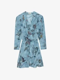 Zadig & Voltaire Rogers Silk Dress Glacier -Zadig & Voltaire Clothing WWDR01322 GLACIER PACKSHOT