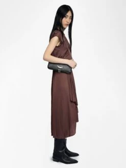 Zadig & Voltaire Randall Dress Burgundy -Zadig & Voltaire Clothing WWDR01358 BURGUNDY ADDI 3 685d23ac3b8fc