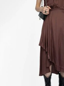 Zadig & Voltaire Randall Dress Burgundy -Zadig & Voltaire Clothing WWDR01358 BURGUNDY HOVER 685d22df852d4