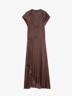Zadig & Voltaire Randall Dress Burgundy -Zadig & Voltaire Clothing WWDR01358 BURGUNDY PACKSHOT 6862878e904de