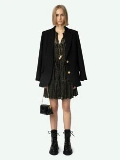 Zadig & Voltaire Randy Dress Black -Zadig & Voltaire Clothing WWDR01364 NOIR ADDI 3 6704e44219b35