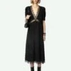 Zadig & Voltaire Redox Silk Dress Black -Zadig & Voltaire Clothing WWDR01383 NOIR SHOOTING 6704e762b63de