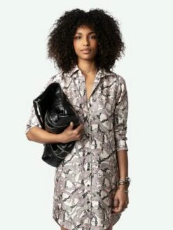 Zadig & Voltaire Rais Silk Dress Ecru -Zadig & Voltaire Clothing WWDR01385 ECRU ADDI 1 6684189aafc41