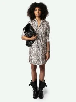 Zadig & Voltaire Rais Silk Dress Ecru