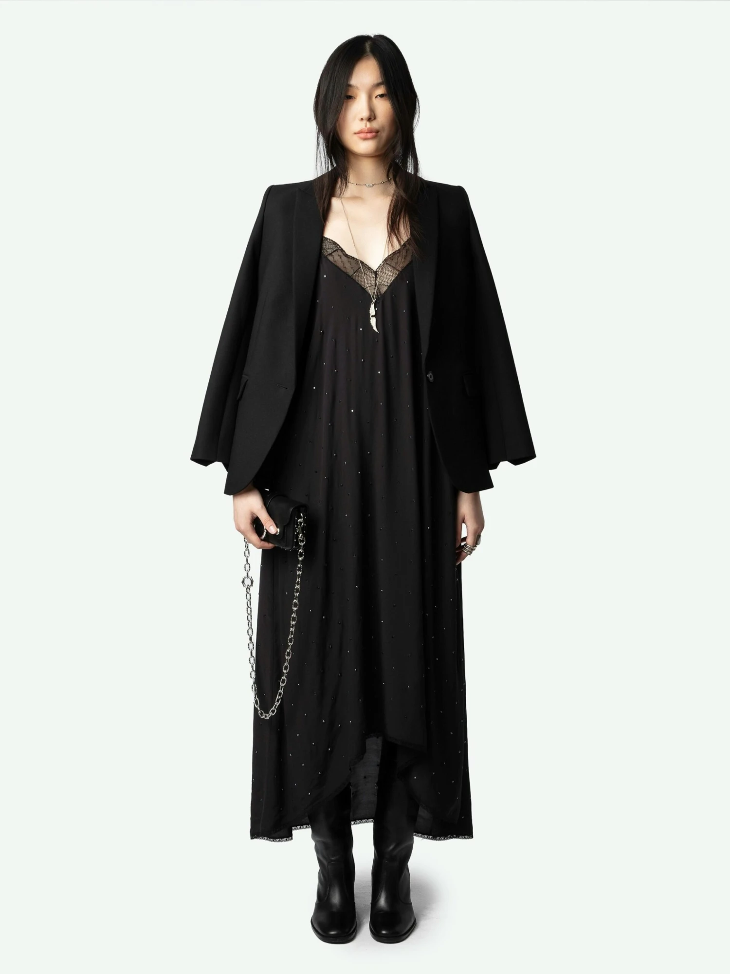 Zadig & Voltaire Risty Diamanté Dress Stone 7 Zadig & Voltaire Risty Diamanté Dress Stone - Image 5