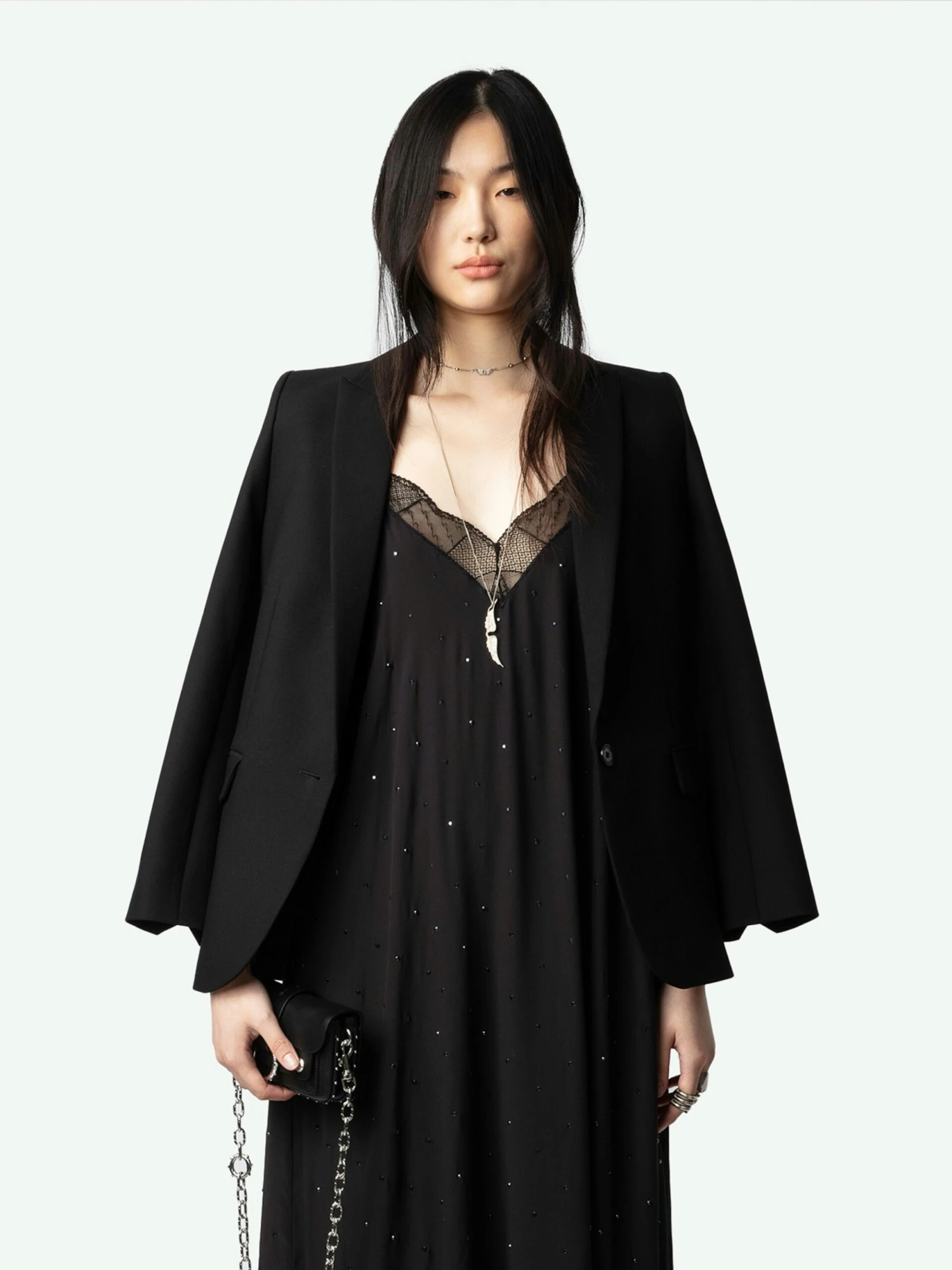 Zadig & Voltaire Risty Diamanté Dress Stone 8 Zadig & Voltaire Risty Diamanté Dress Stone - Image 6