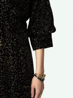 Zadig & Voltaire Rosli Velvet Dress Black -Zadig & Voltaire Clothing WWDR01396 NOIR HOVER 6704e54e739cc