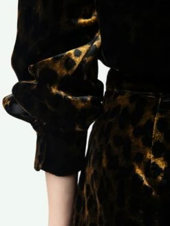 Zadig & Voltaire Velvet Rulipe Dress Cognac -Zadig & Voltaire Clothing WWDR02405 COGNAC ADDI 4 6728e4245edff