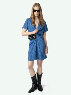 Zadig & Voltaire Rozom Silk Dress Surf -Zadig & Voltaire Clothing WWDR02420 SURF ADDI 1 67a9e3590cdce