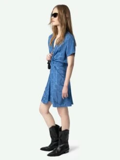 Zadig & Voltaire Rozom Silk Dress Surf -Zadig & Voltaire Clothing WWDR02420 SURF ADDI 2 67a9e337f06ed