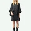 Zadig & Voltaire Randy Satin Dress Black -Zadig & Voltaire Clothing WWDR02451 BLACK SHOOTING 672a45e1582f2