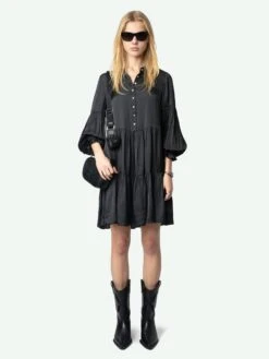 Zadig & Voltaire Randy Satin Dress Black
