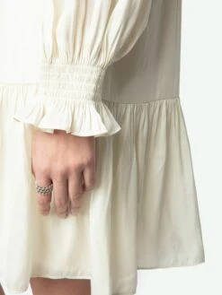 Zadig & Voltaire Randy Satin Dress Flake -Zadig & Voltaire Clothing WWDR02451 FLAKE ADDI 5 675ff5957e411