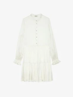 Zadig & Voltaire Randy Satin Dress Flake -Zadig & Voltaire Clothing WWDR02451 FLAKE PACKSHOT 6763e39d49360