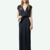 Zadig & Voltaire Ritmic Navy Satin Long Dress Encre 2 Zadig & Voltaire Ritmic Navy Satin Long Dress Encre -Zadig & Voltaire Clothing WWDR02510 ENCRE SHOOTING 67a9e3cf96d24