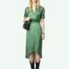 Zadig & Voltaire Rimaz Satin Dress Coriander -Zadig & Voltaire Clothing WWDR02521 CORIANDER SHOOTING 672a4502e3e63