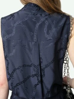 Zadig & Voltaire Raosi Belted Silk Dress Encre -Zadig & Voltaire Clothing WWDR02525 ENCRE HOVER 67b746a3828a3