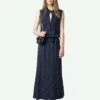 Zadig & Voltaire Raosi Belted Silk Dress Encre -Zadig & Voltaire Clothing WWDR02525 ENCRE SHOOTING 67a9d4dec4d77