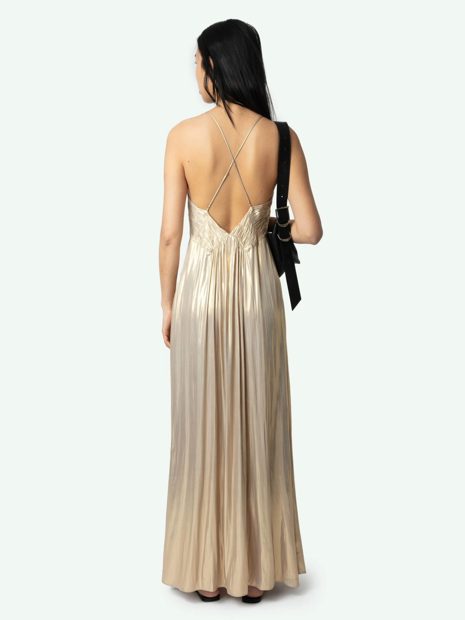 Zadig & Voltaire Rayonne Satin Dress Gold 4 Zadig & Voltaire Rayonne Satin Dress Gold - Image 2