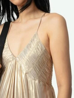 Zadig & Voltaire Rayonne Satin Dress Gold 15 Zadig & Voltaire Rayonne Satin Dress Gold -Zadig & Voltaire Clothing WWDR02528 GOLD HOVER 67bed6cf83eb7
