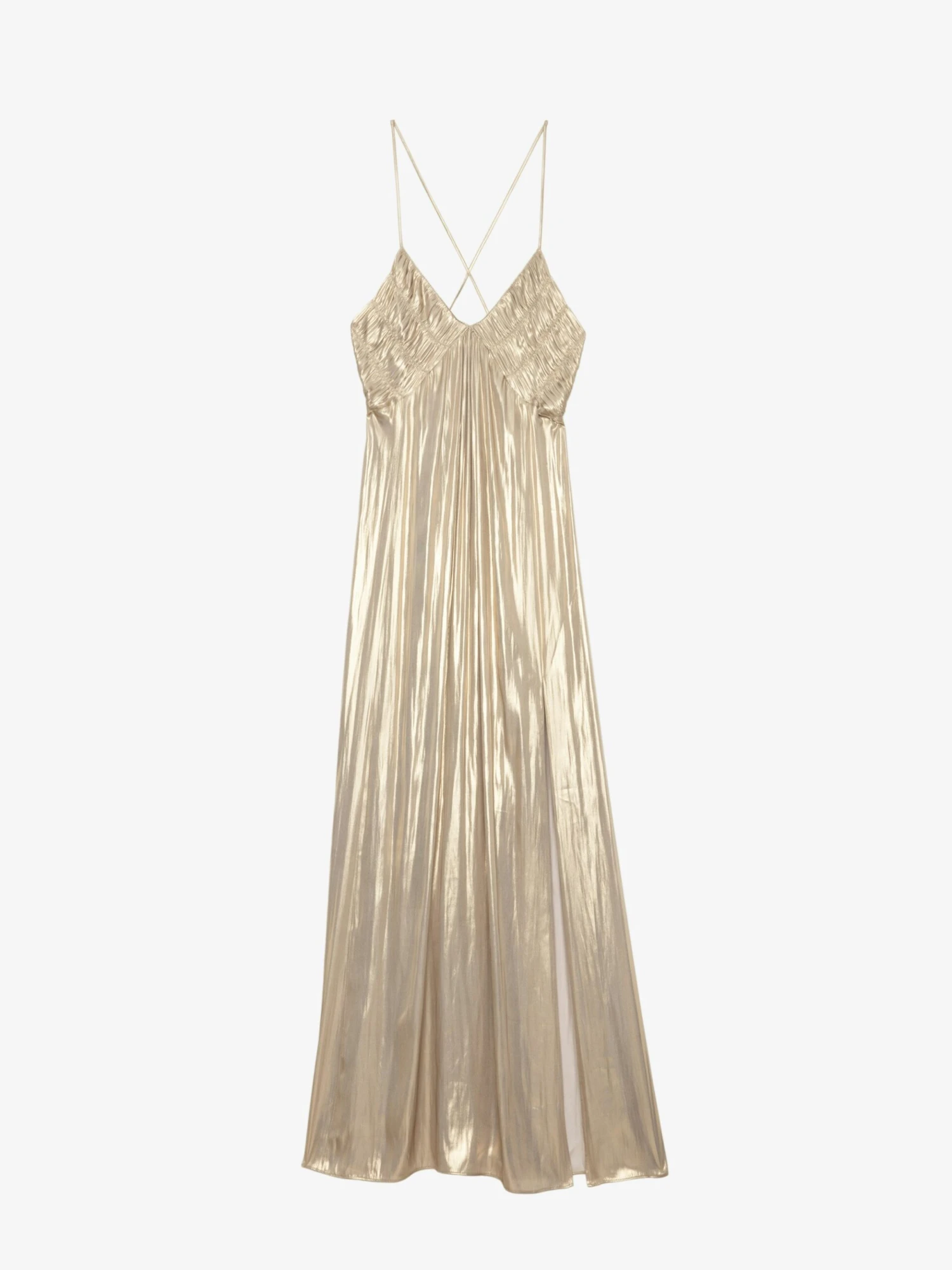 Zadig & Voltaire Rayonne Satin Dress Gold 9 Zadig & Voltaire Rayonne Satin Dress Gold - Image 7