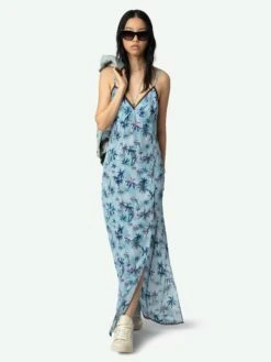 Zadig & Voltaire Ramelil Silk Vacation Dress Mist -Zadig & Voltaire Clothing WWDR02531 MIST ADDI 1 67bed6a6d27c9