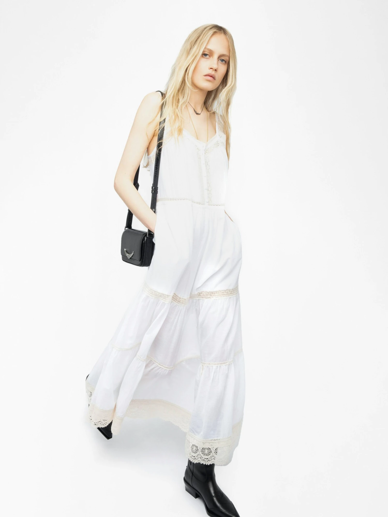 Zadig & Voltaire Relite Long Lingerie Style Dress Judo 6 Zadig & Voltaire Relite Long Lingerie Style Dress Judo - Image 4