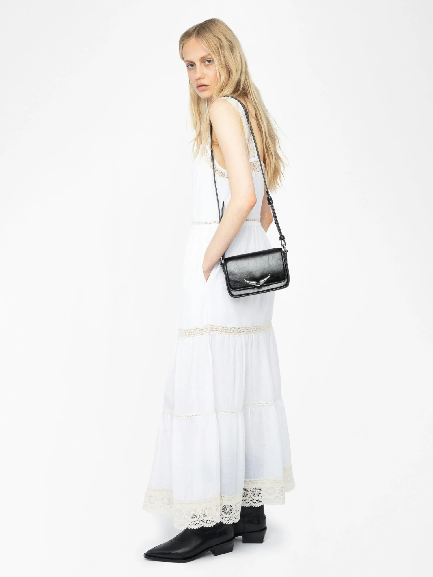 Zadig & Voltaire Relite Long Lingerie Style Dress Judo 4 Zadig & Voltaire Relite Long Lingerie Style Dress Judo - Image 2