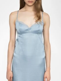 Zadig & Voltaire Rialta Satin Dress Cloud -Zadig & Voltaire Clothing WWDR02549 CLOUD HOVER 6848534f2c8bf