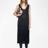 Zadig & Voltaire Renzo Satin Dress Black -Zadig & Voltaire Clothing WWDR02556 BLACK SHOOTING 684853ecba34a