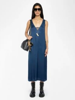 Zadig & Voltaire Renzo Satin Dress Blueberry